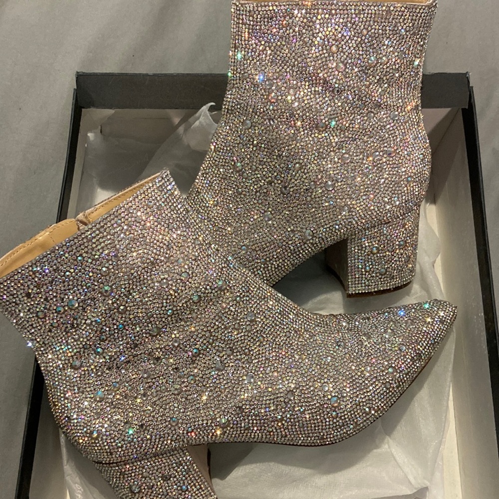 Betsey Johnson Sparkle Booties